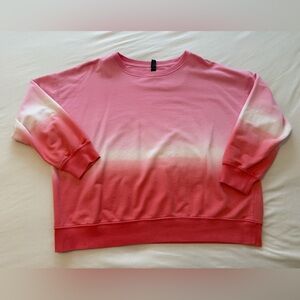 Alya Pink Ombre Sweatshirt Crewneck Long Sleeve XL
